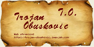 Trojan Obušković vizit kartica